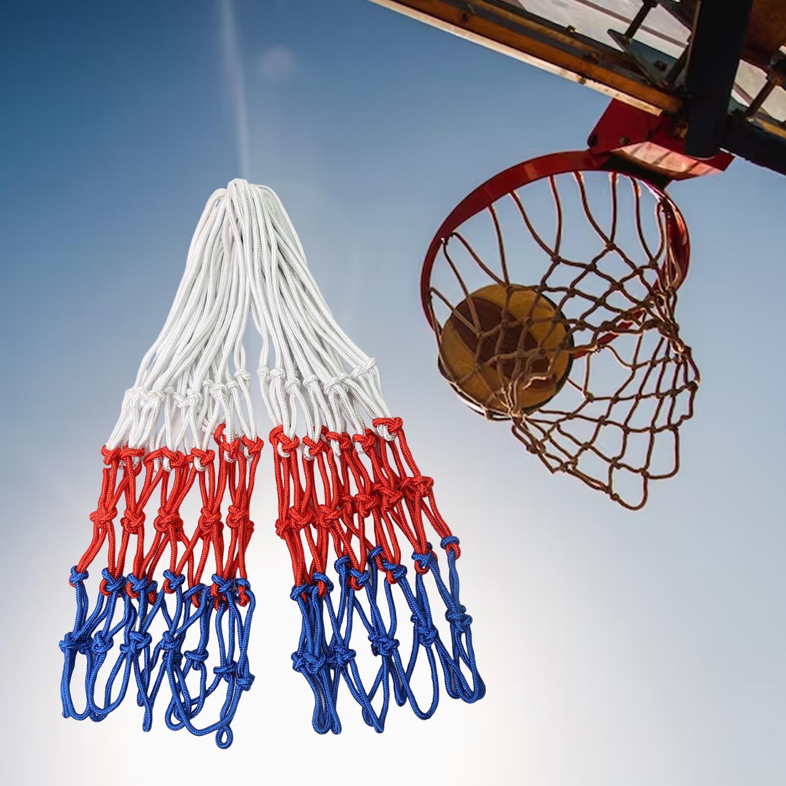 Basketball Net Replacement Outdoor Professional for Basketball Hoops White of Red Blue