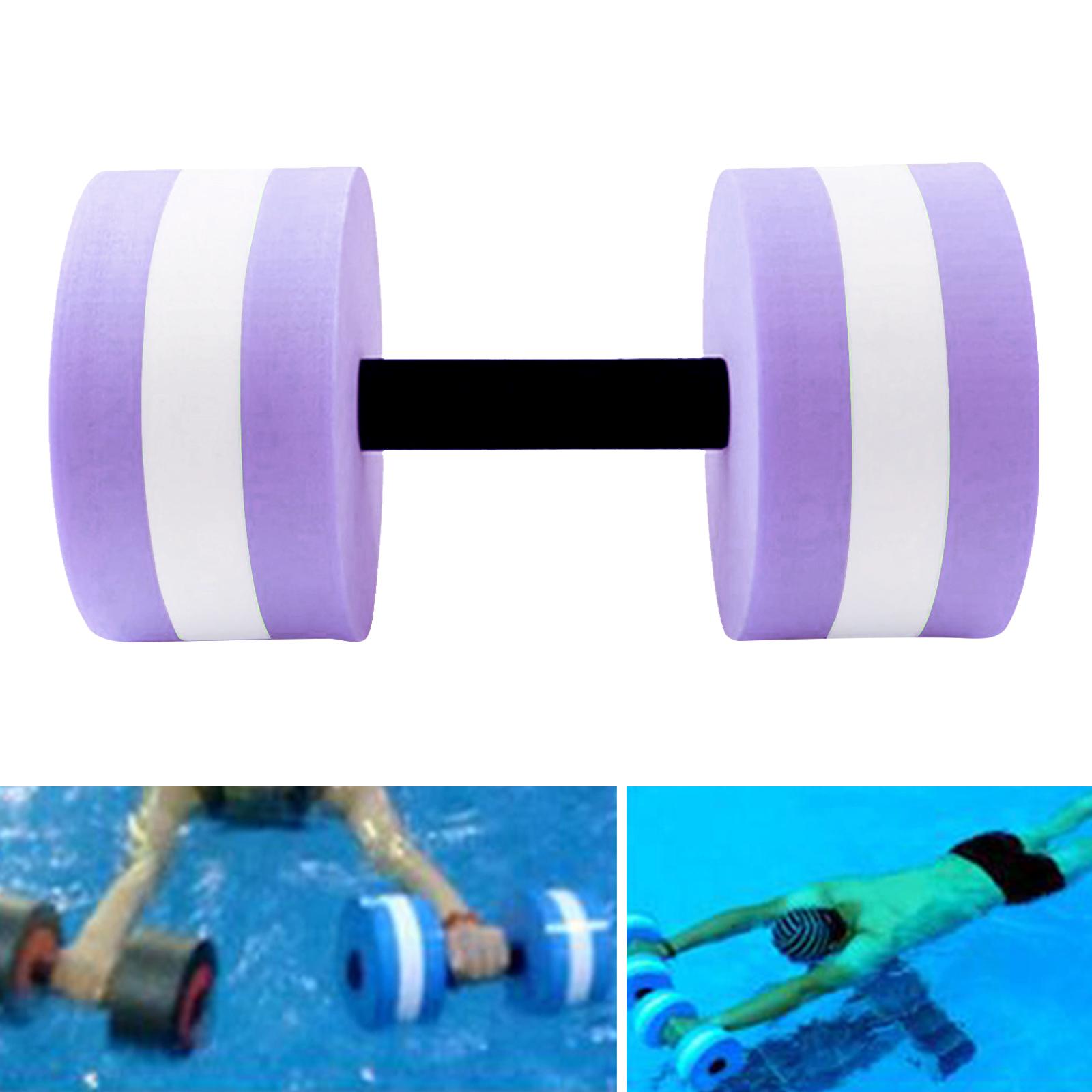 Aquatic Dumbbell Water Dumbells Aquatic Barbell Float Men Women Swim Barbell Purple