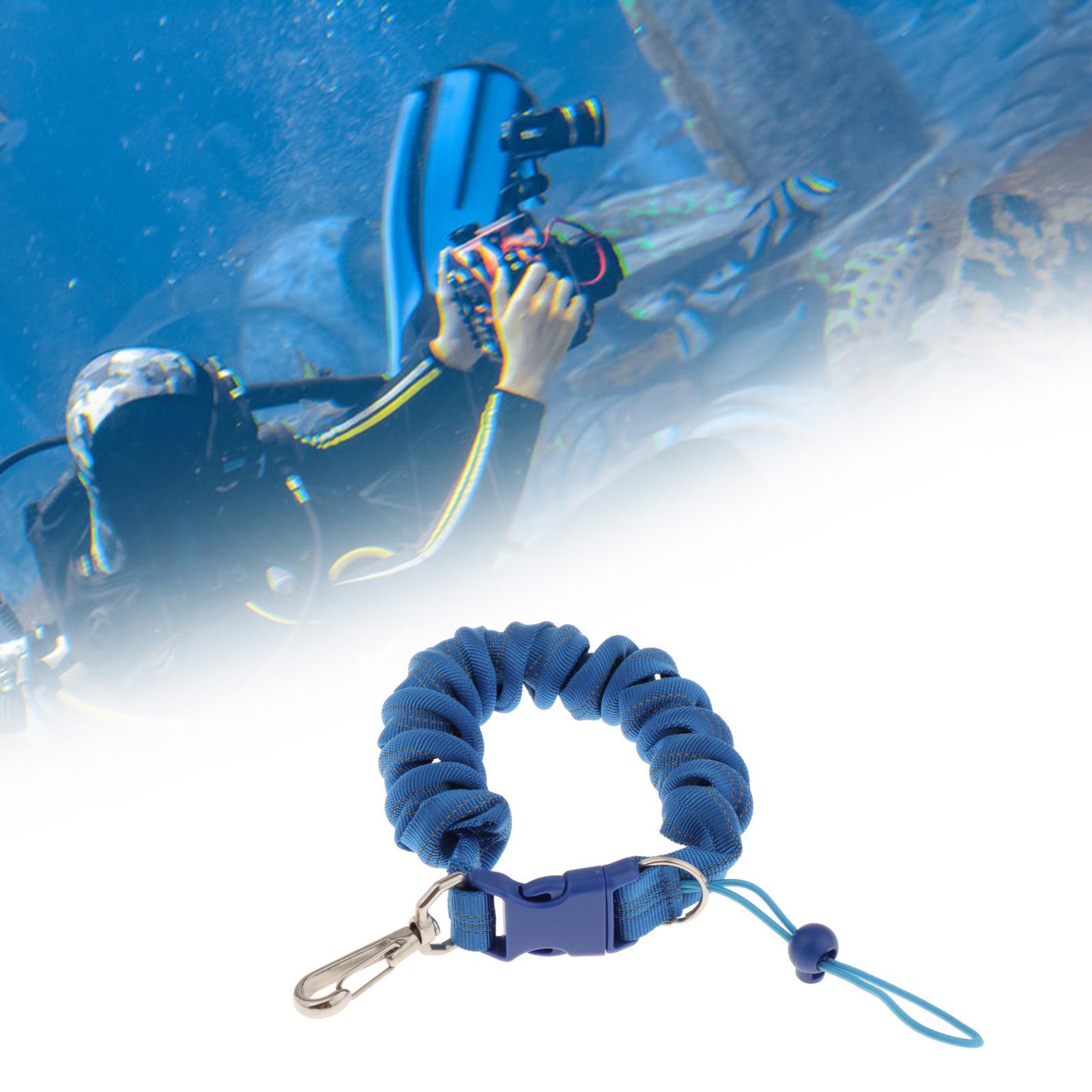 Diving Camera Lanyard with Quick Release Buckle Durable Scuba Diving Lanyard blue