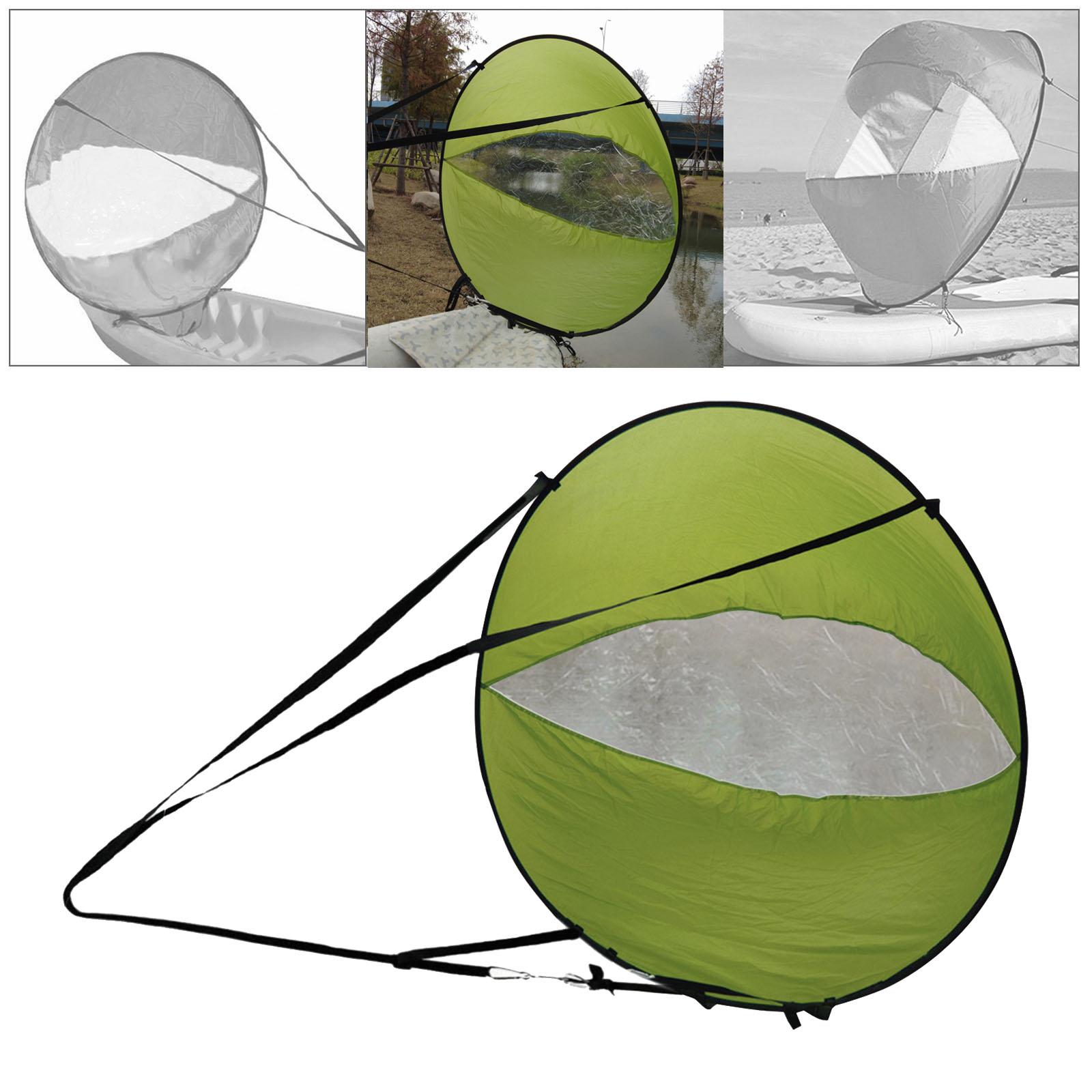 Downwind Wind Sail Kit 42" Popup Kayak Wind Sail for Inflatable Boats Canoes green