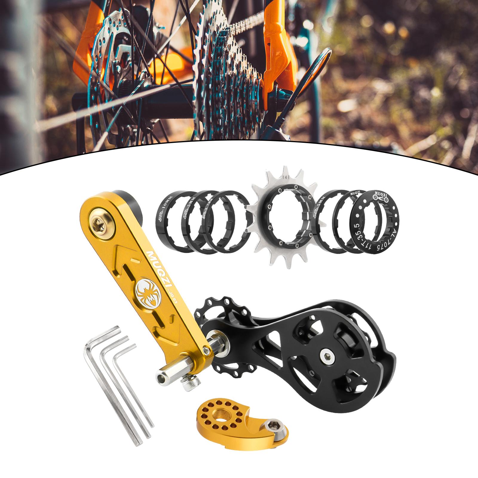 Mountain Bike Single Speed Conversion Kit Bicycle Components Chain Tensioner 14T Gold