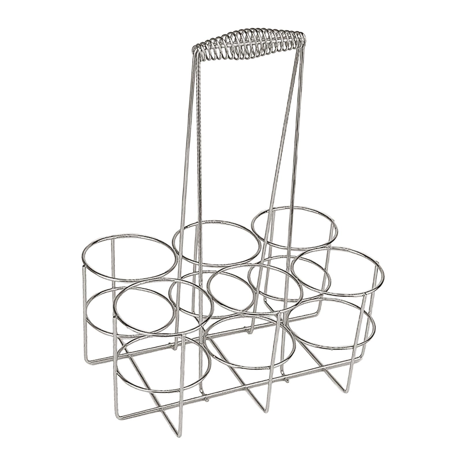 Sports Water Bottle Carrier Basket Silver