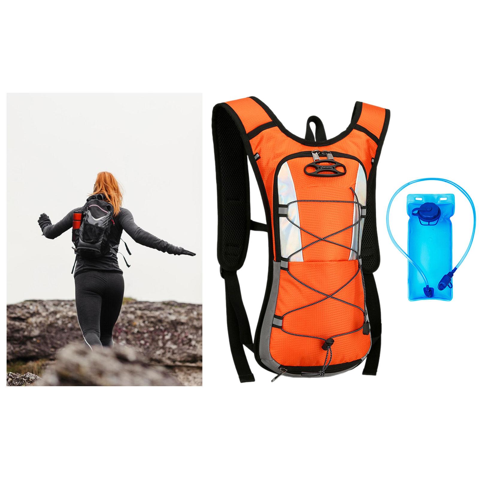 Hydration Backpack with 2L Hydration Bladder for Biking Backpacking Climbing Orange