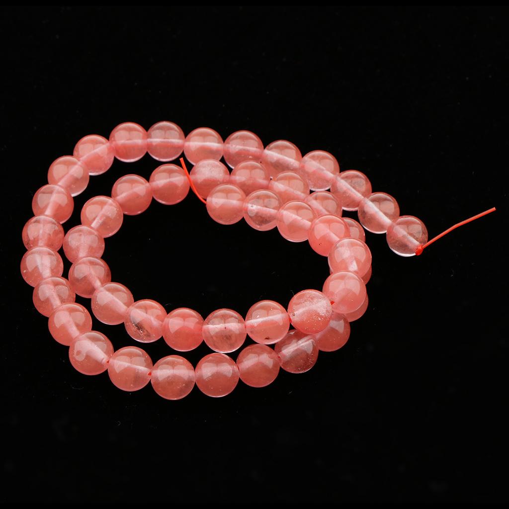 Hand-Made Crystal Gemstone Round DIY Loose Beads Jewelry Making Strands 8mm