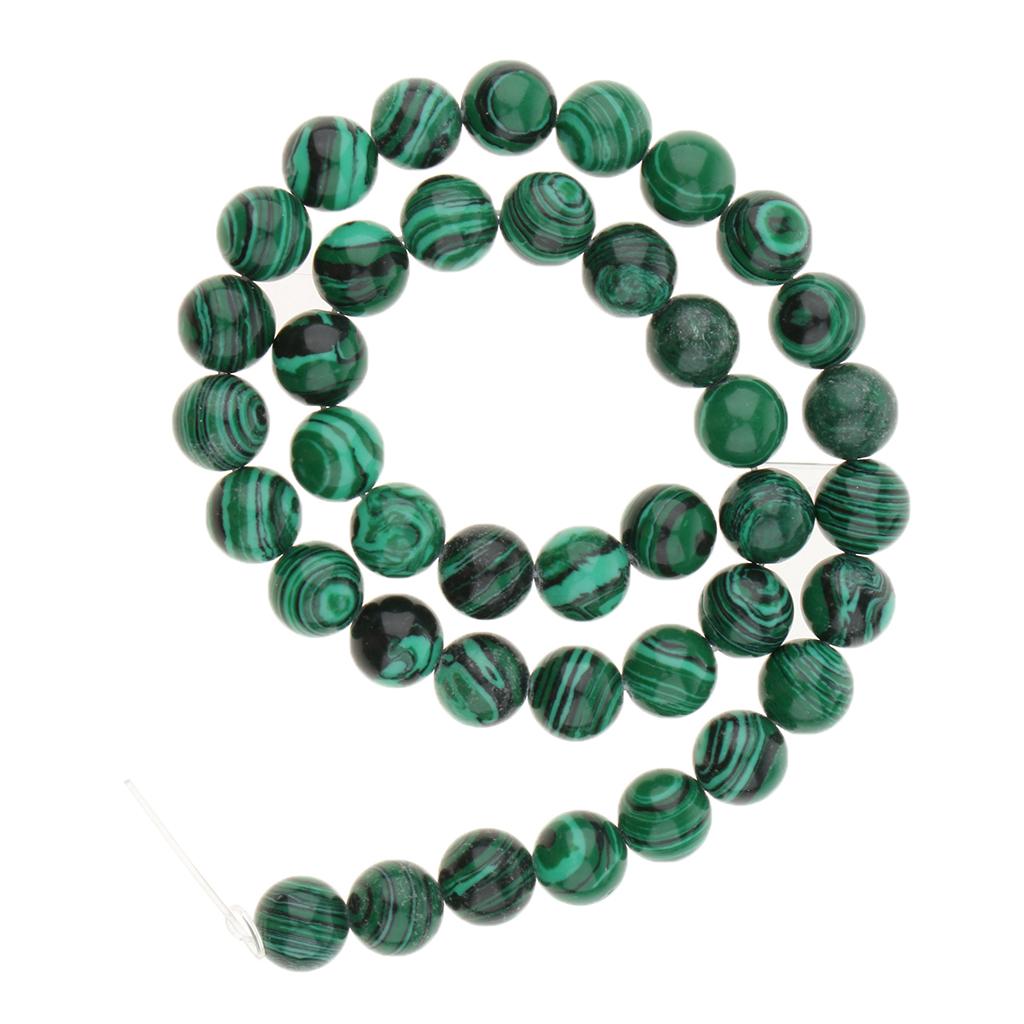Handmade Gem Semi Precious Gemstone Loose Round Beads Stretch Bracelet 10mm