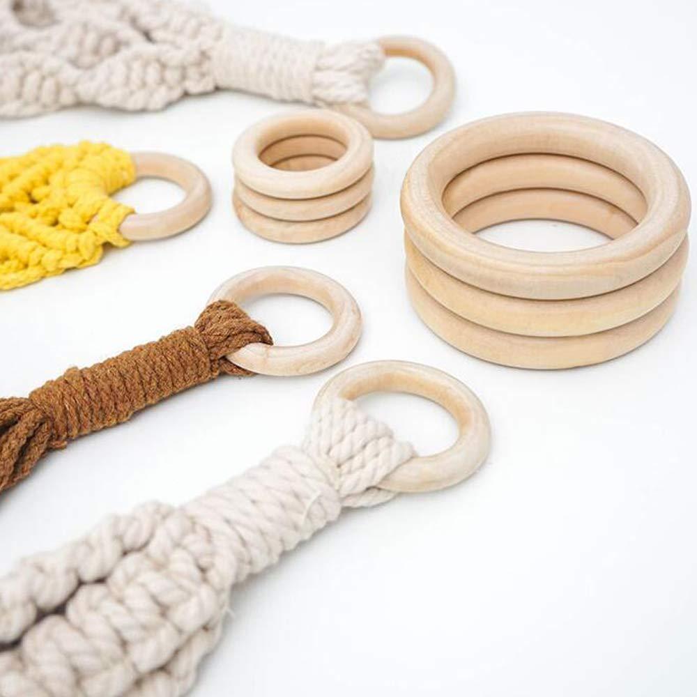 20 Stücke Holzring Natur Holzringe Schmuck DIY Schmuckherstellung - Bild 8 von 30