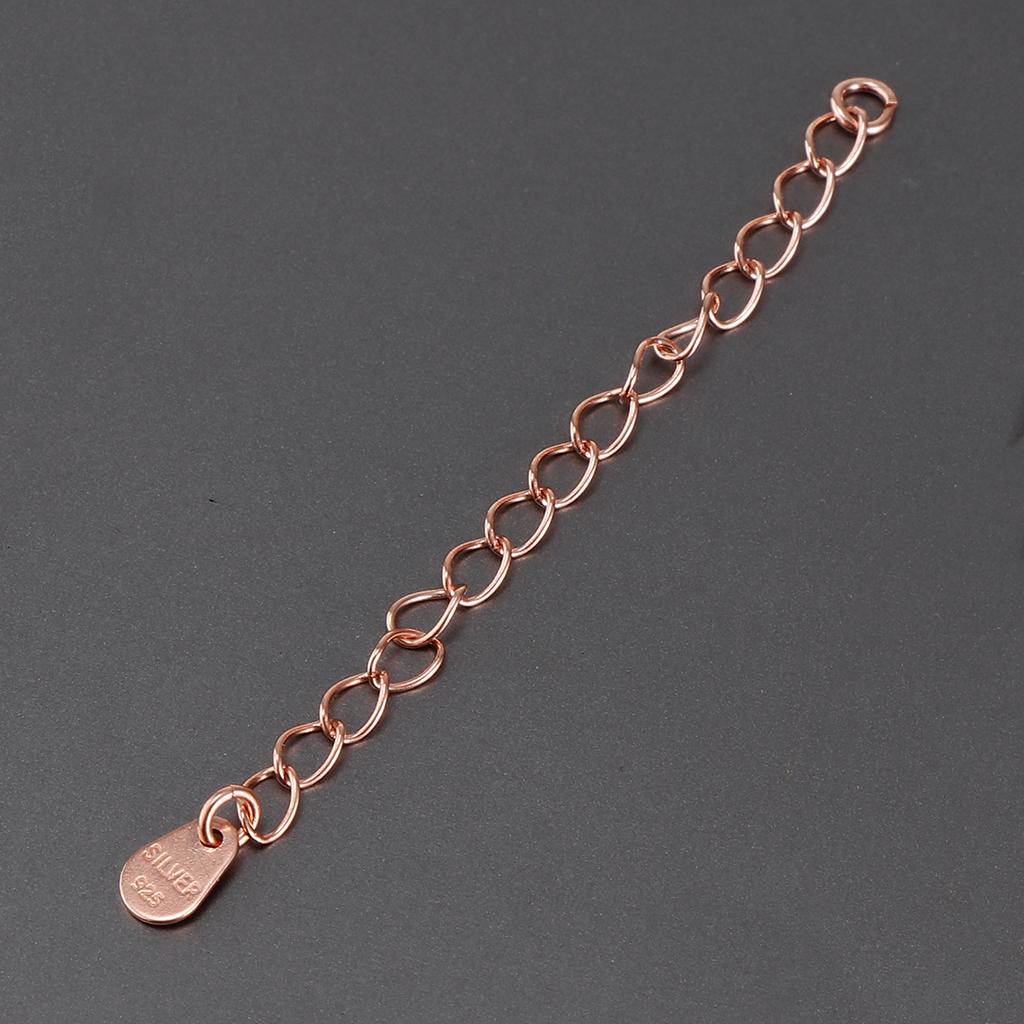 Rose Gold Bracelet Earrings Extenders Tails Findings Making Style 3-5.3cm