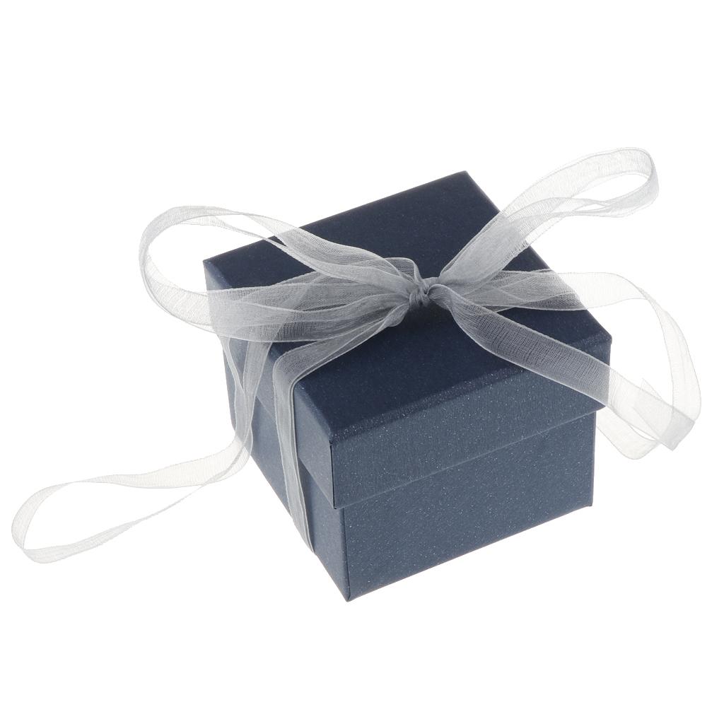 Paper Gift Removable Cushion Storage Jewelry Box with Ribbon White Pillow