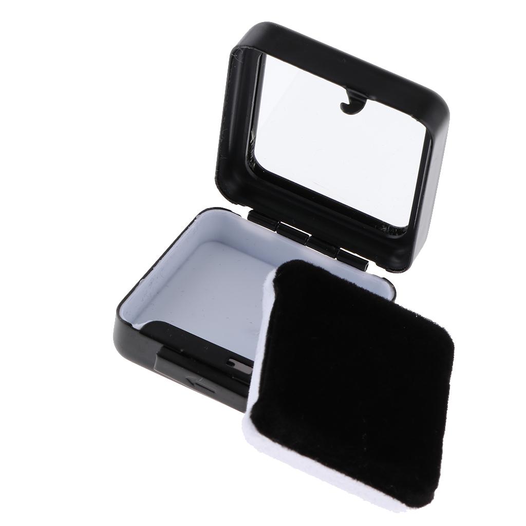 2x Metal Jewelry Gift Box Loose Diamond Box Jewelry Organizer Polish Black