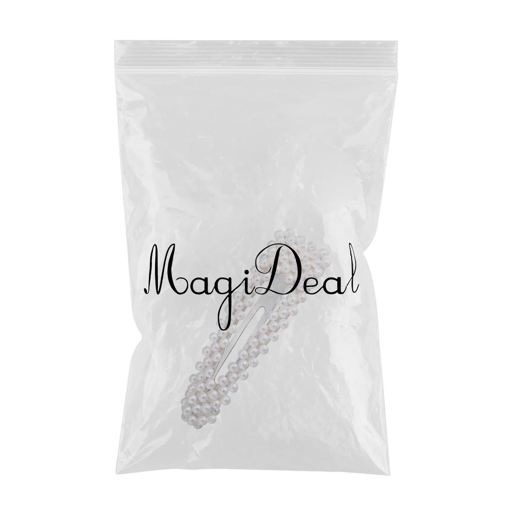 Pearls Hair Brooch Barrettes Jewelry Accessory Hair Pin Bang Clips 3
