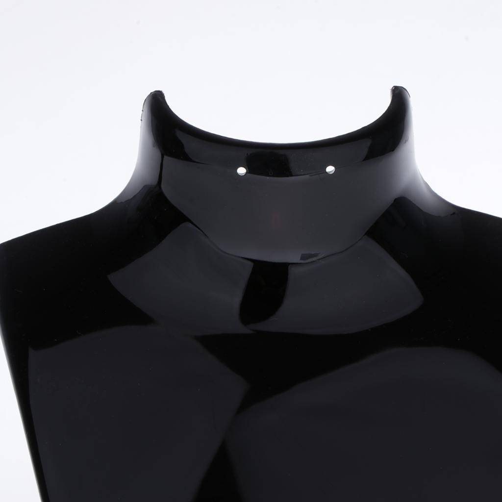 2xAcrylic Necklace Earring Jewelry Bust Display Stand  Showcase Display Black