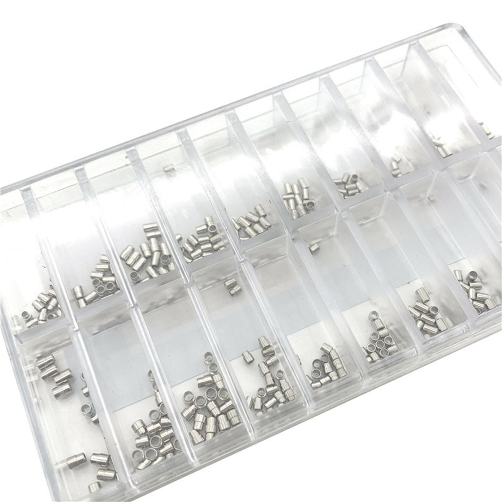 500Pcs Watch Crown Tubes Stainless Steel for Watchmakers Parts Replacement
