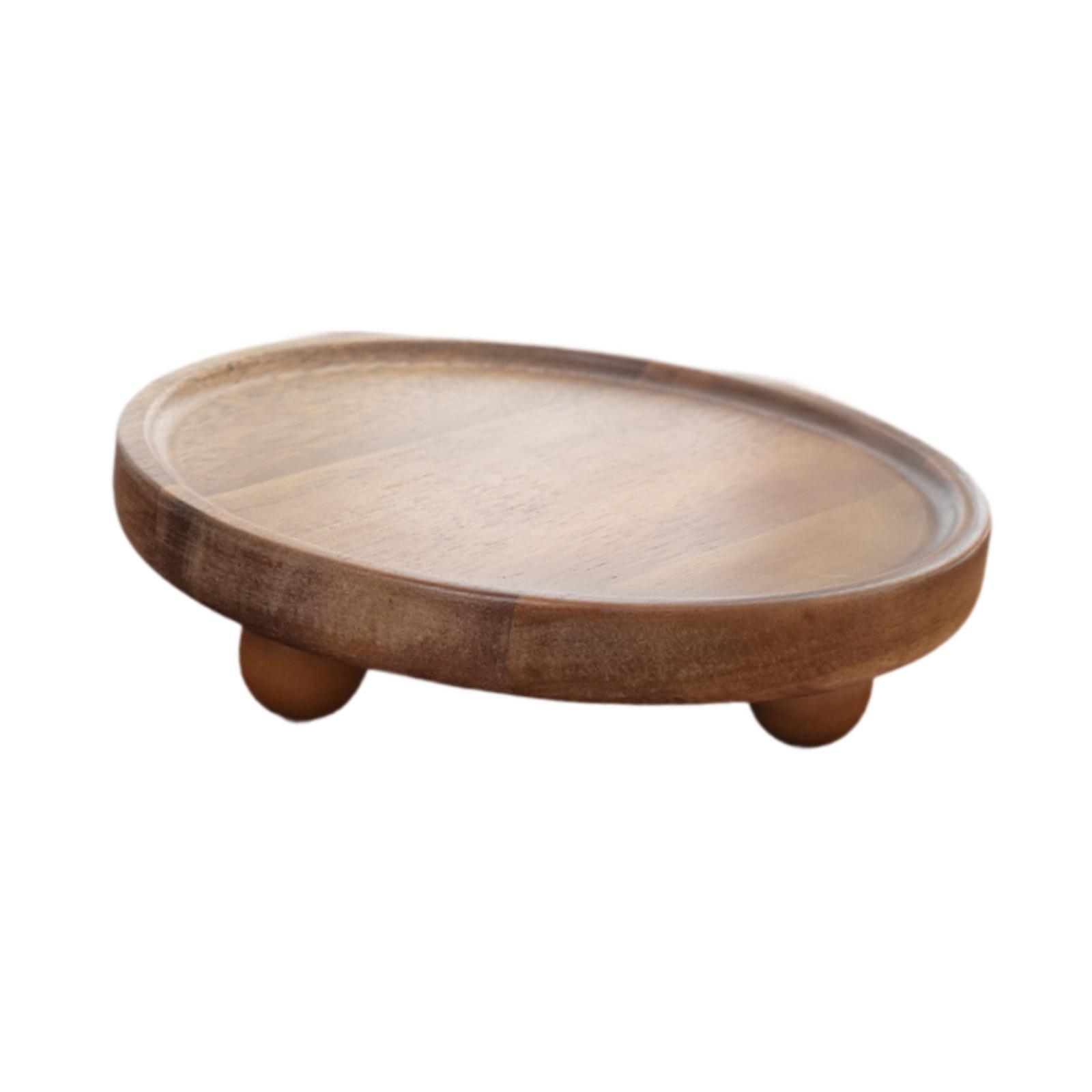 Wood Pedestal Stand with Ball Legs