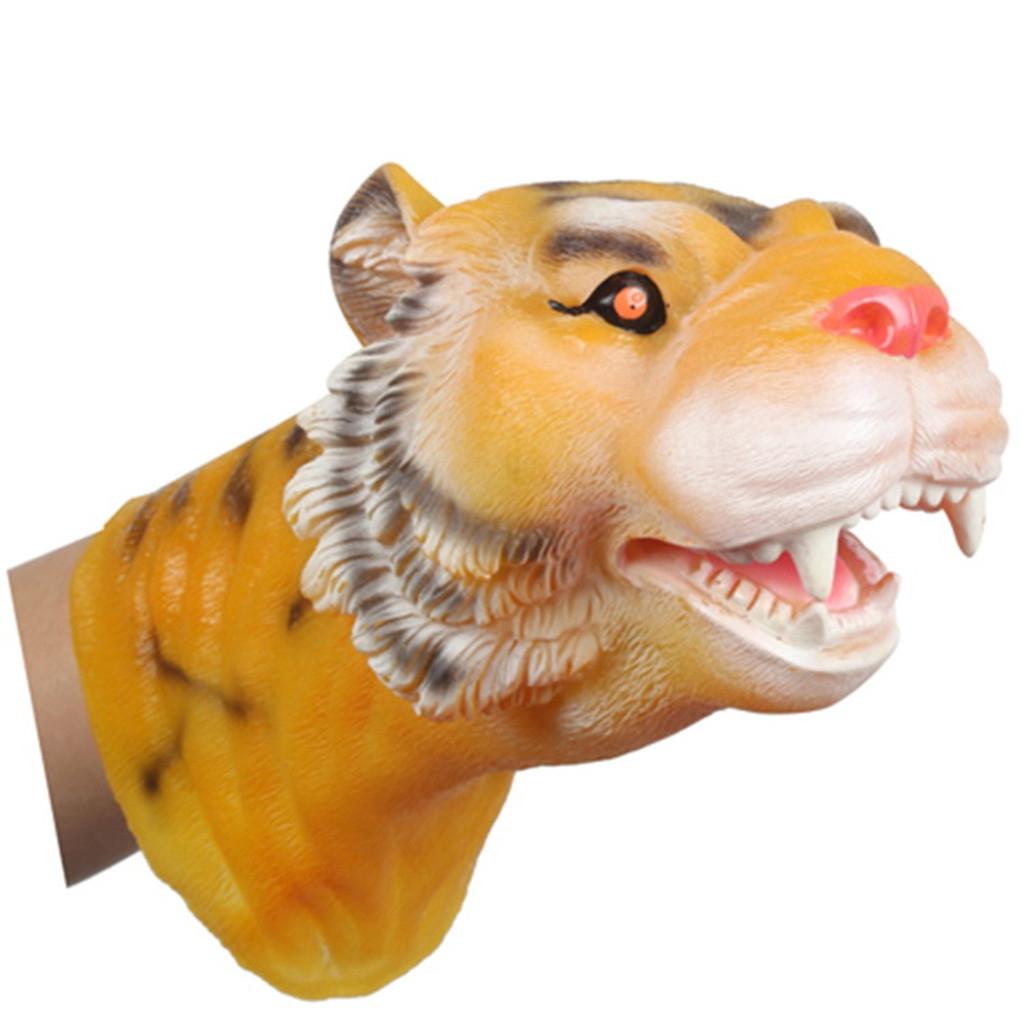 Tiger Head Action Figure Hand Puppet Toy