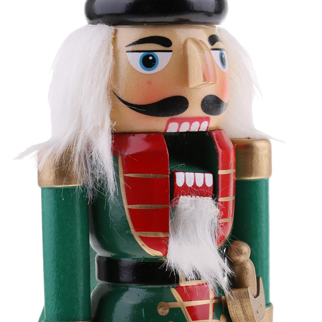 25cm Wood Soldier Nutcracker Puppet Doll Toy Action Figure Gift