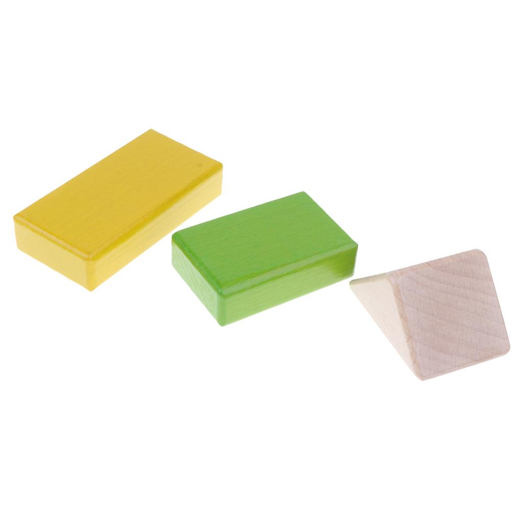 32-piece Kids Wooden Rainbow Stacking Blocks Educational Montessori Toys