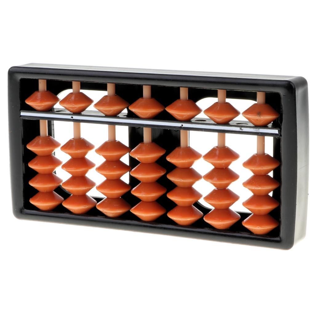 3x7 Rods Brown Beads Arithmetic Abacus Count Number Tool Educational Toy