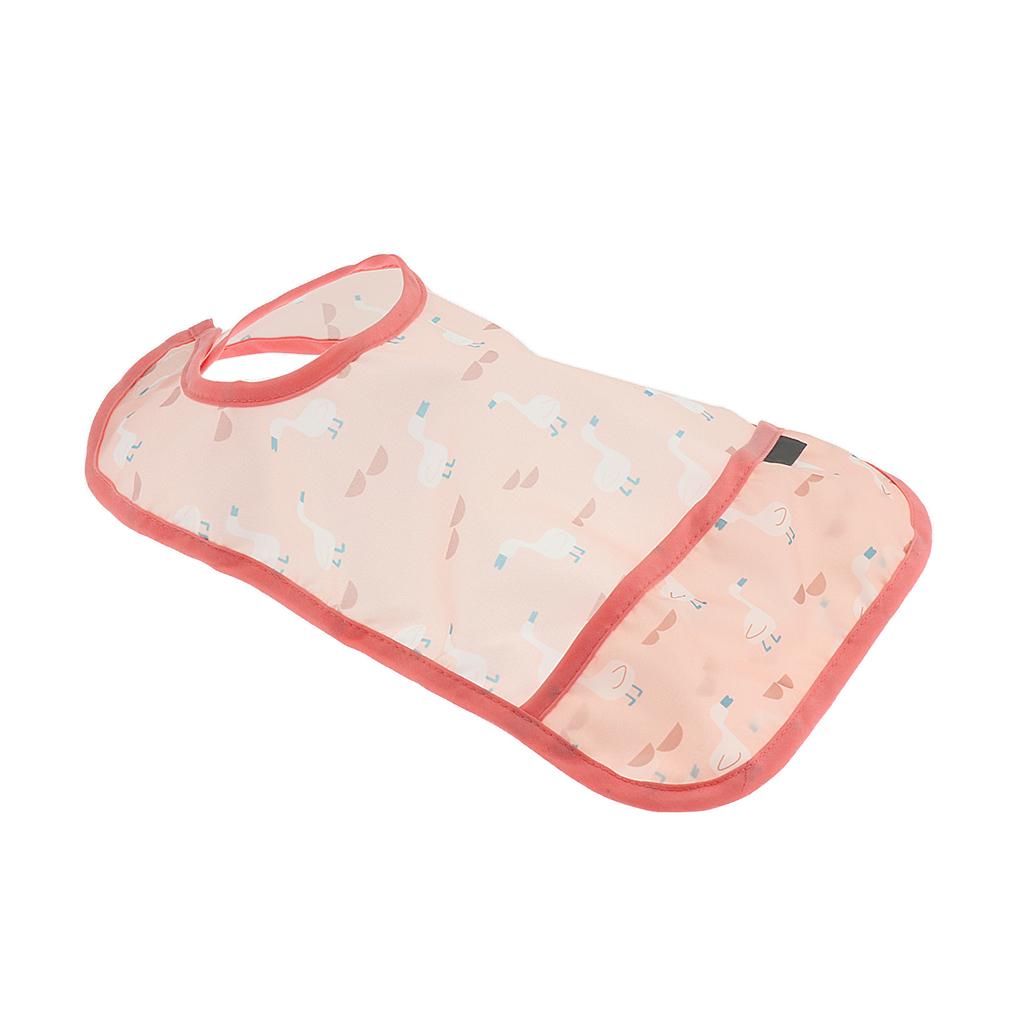 Drooling Teething Waterproof Bib with Catcher for Baby Toddlers Goose