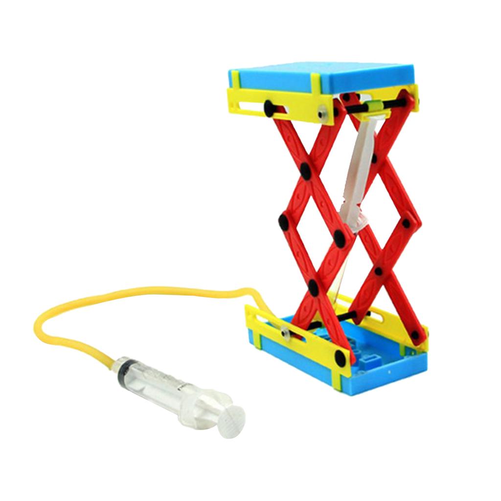 Yellow DIY Lifting Crane Kids Science Experiment Toys Educational Supplies