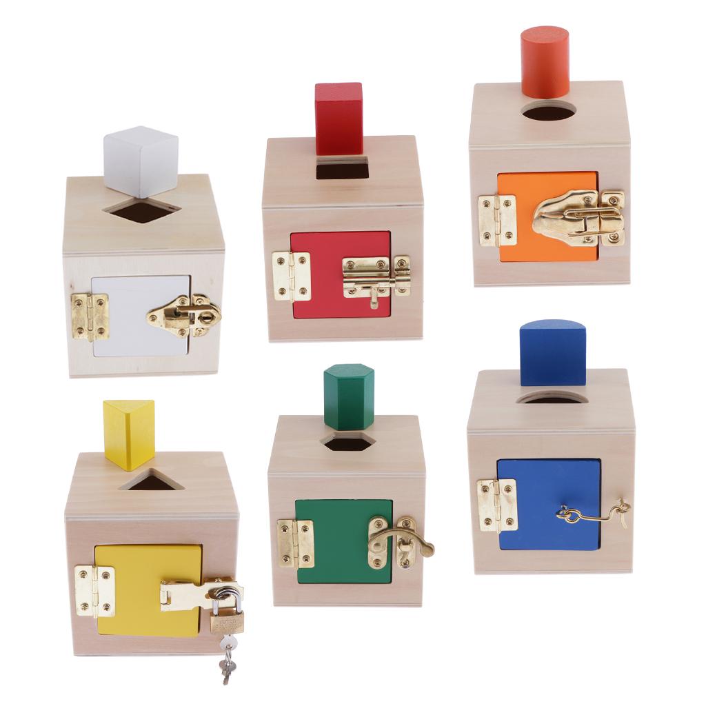 Montessori Toys Kids Early Education Teaching Aids Cube Wooden Toy White