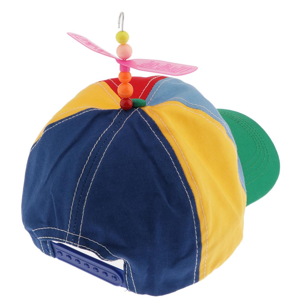 Rainbow Propeller Spinner Hat with Adjustable Hat Snap Back - Costume ...