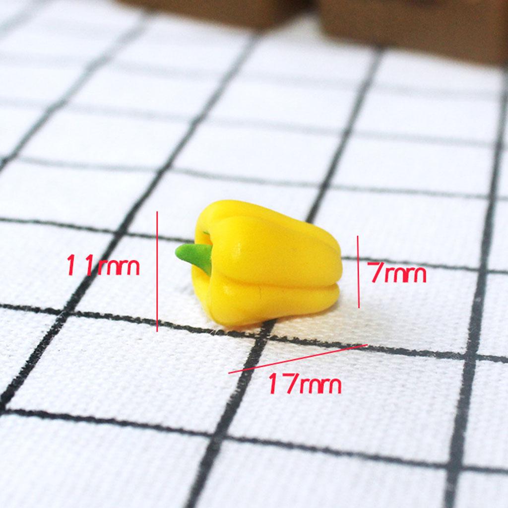 5pcs 1/6 Scale Dollhouse Vegetable Food Miniatures Room Ornaments Kits