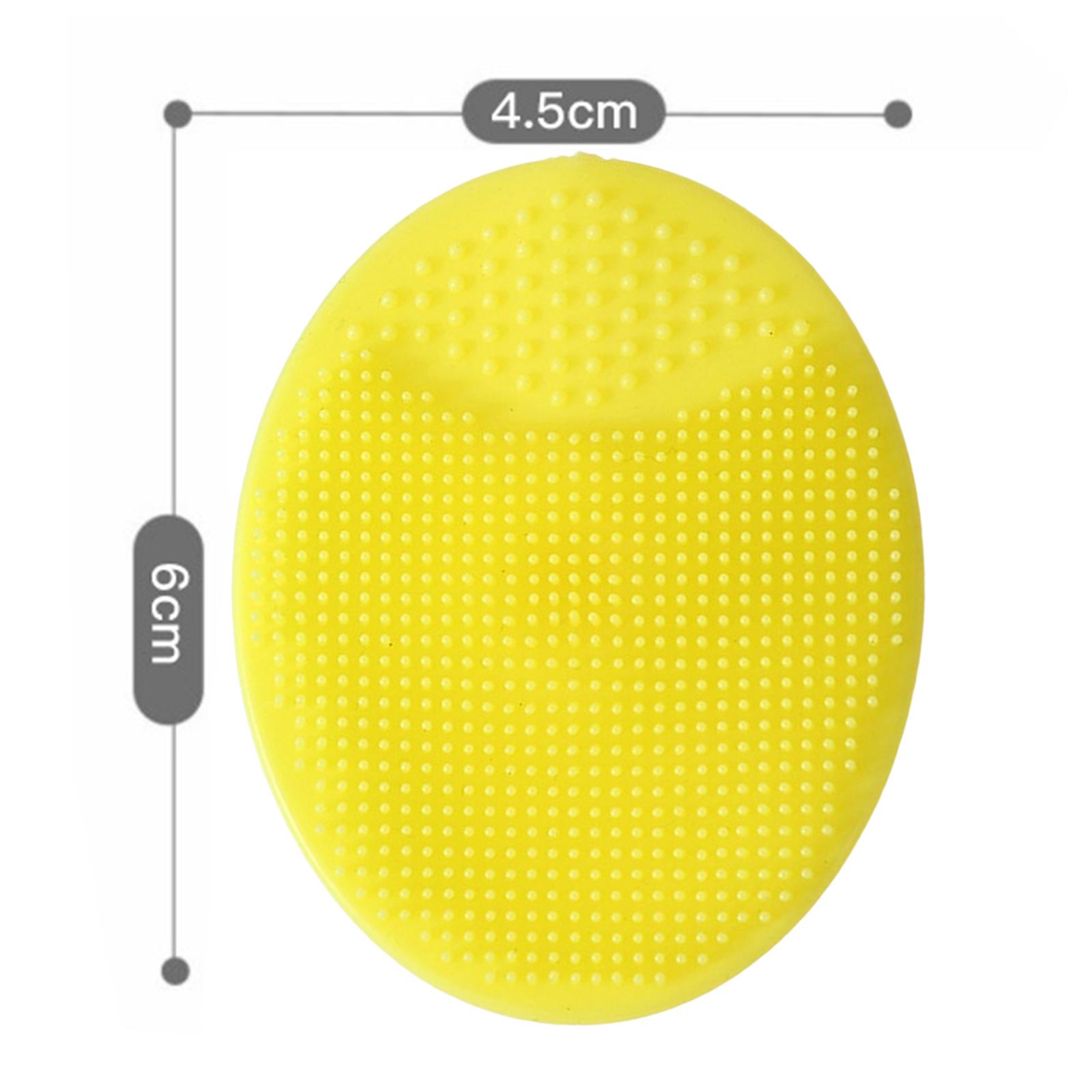 5xSilicone Shampoo Brush Comfortable Soft for Kids Holiday Gifts Yellow