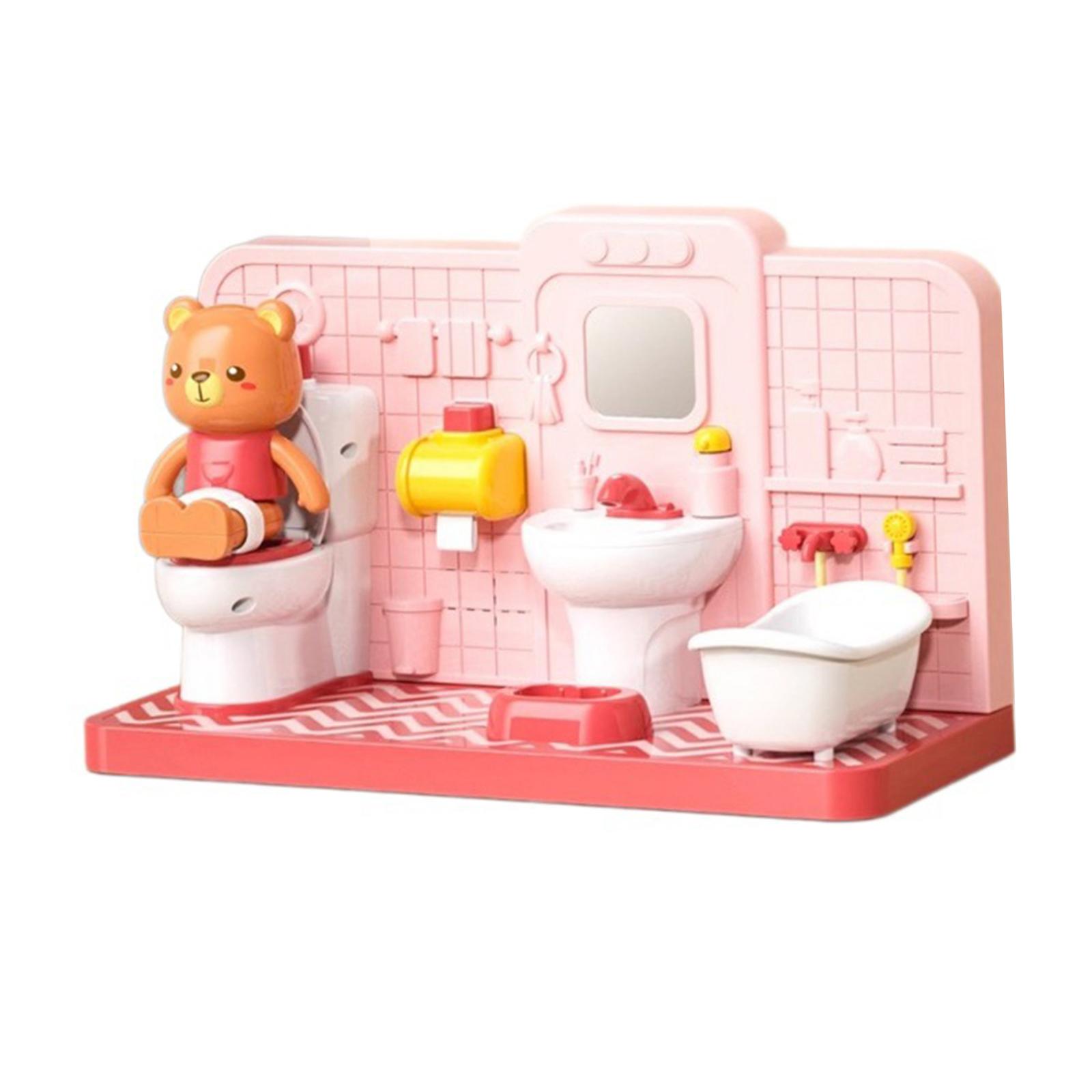 Dollhouse Bathroom Furniture Set