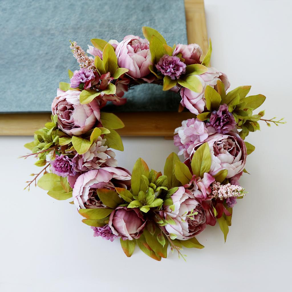 Flower Artificial Flowers Wreath Floral for Wedding Home Door ing