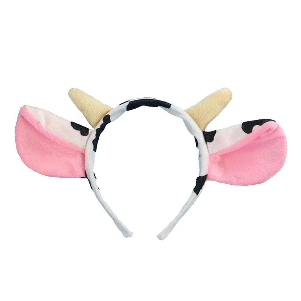 Christmas Animal Headband Hair Hoop Party Cosplay Costume Props Cow