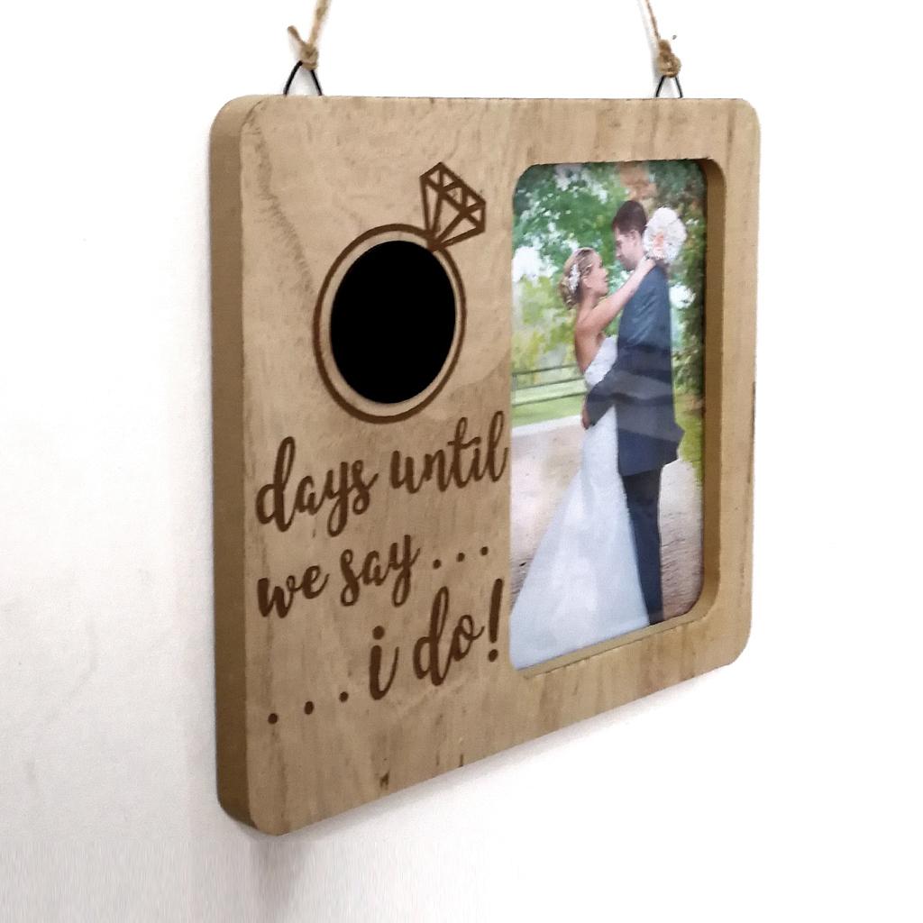 Wedding Countdown Picture Frame Engaged Engagement Gifts Diamond Blackboard