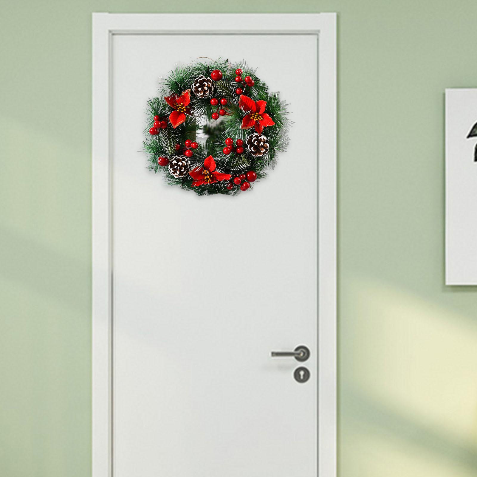 Simulation Christmas Wreath New Year Ornaments for Holiday Wedding Christmas C