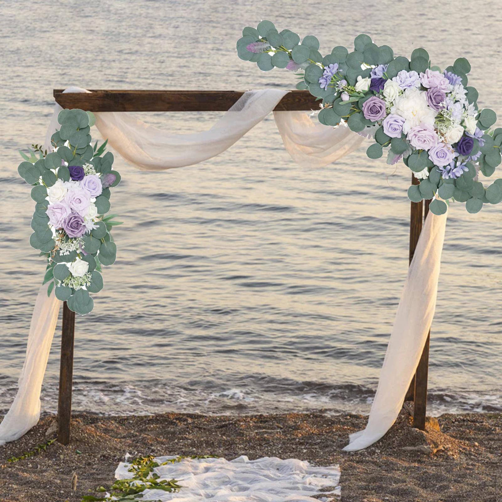 Rustic Artificial Rose Flower Swag Centerpiece Garland for Ceremony