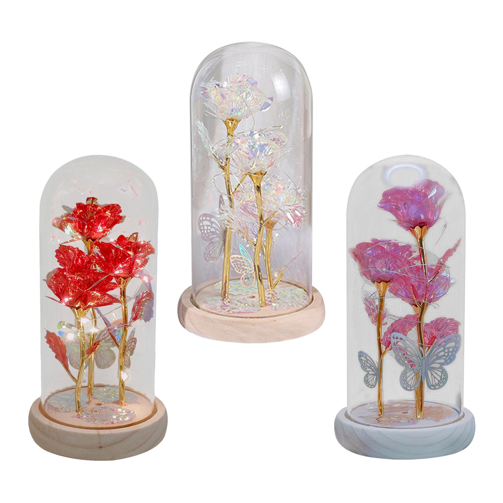 Preserved Flower Valentines Day Gifts for Birthday Engagement Special Moment White