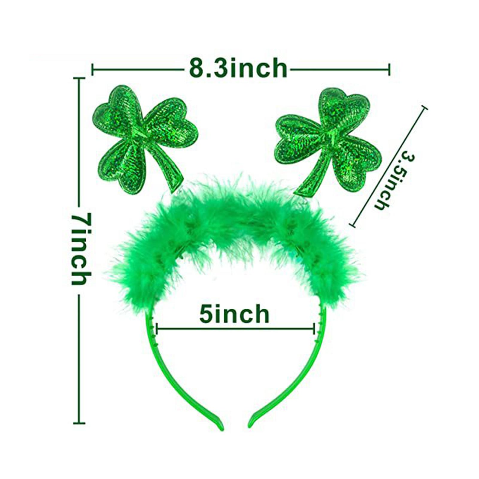 3xST Patrick's Day Headband Celebration Headpiece Headwear Shamrock Headband