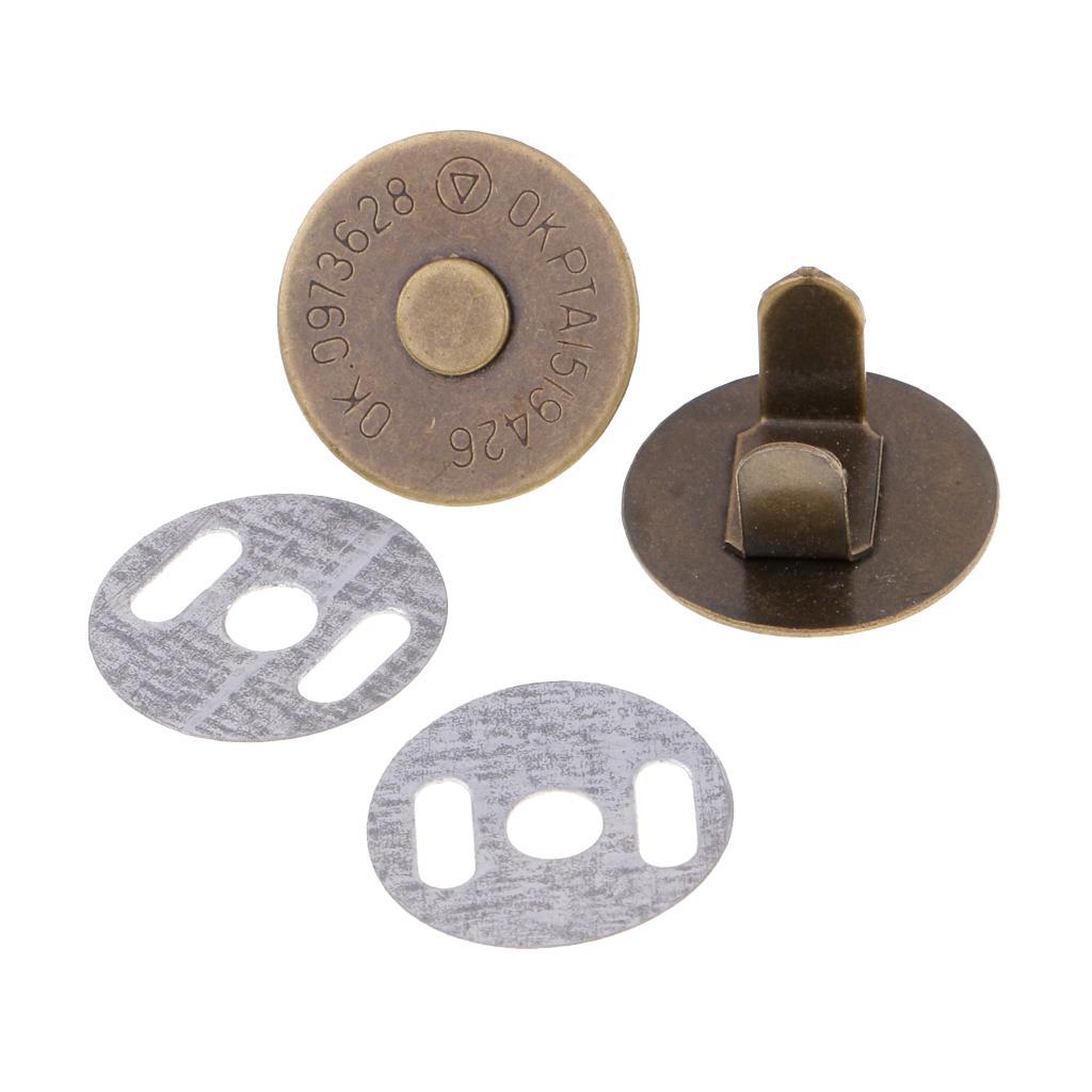 10 Sets Magnetic Snap Fastener Clasp Button Handbag Purse Wallet Craft ...