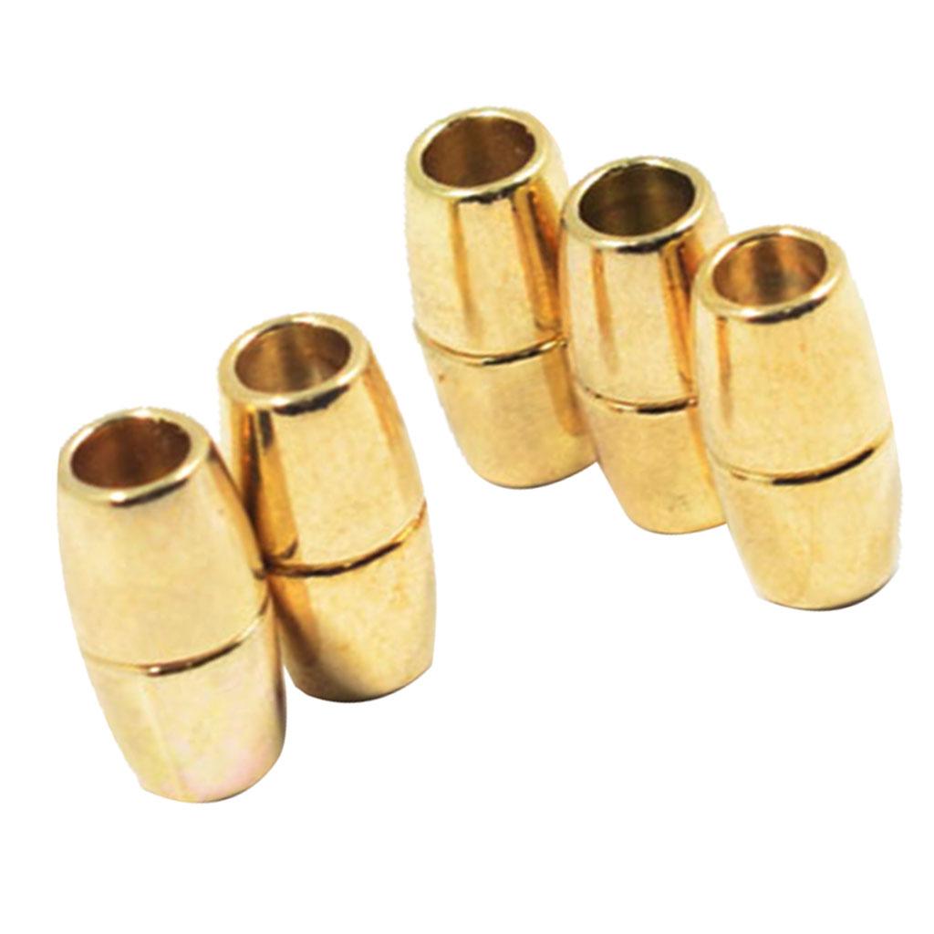 3x5pcs Round Alloy Magnetic Clasps for DIY Bracelet Necklace Making Gold