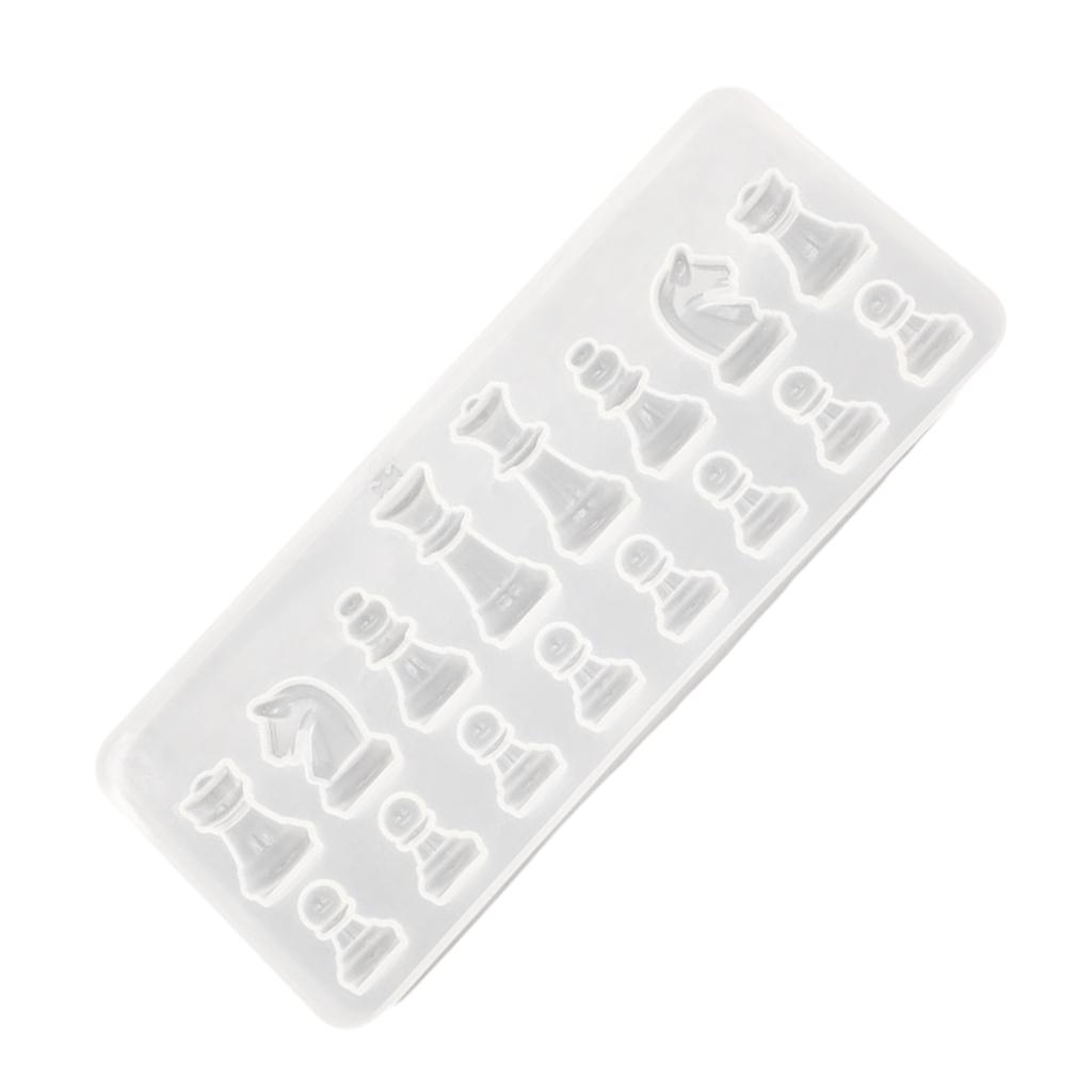 2xSilicone Crystal Chess Mold Mould for Resin Casting Ornament Jewelry Making