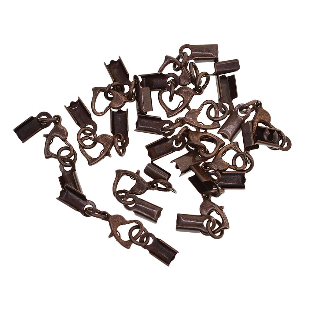 12 Sets Cord End Crimp Caps Jewelry Necklace Bracelet DIY