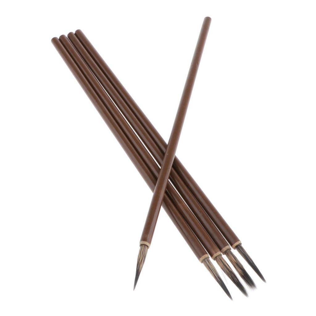 5X Art Detail Liner Paint Brushes Artist Brush for Oil Acrylic