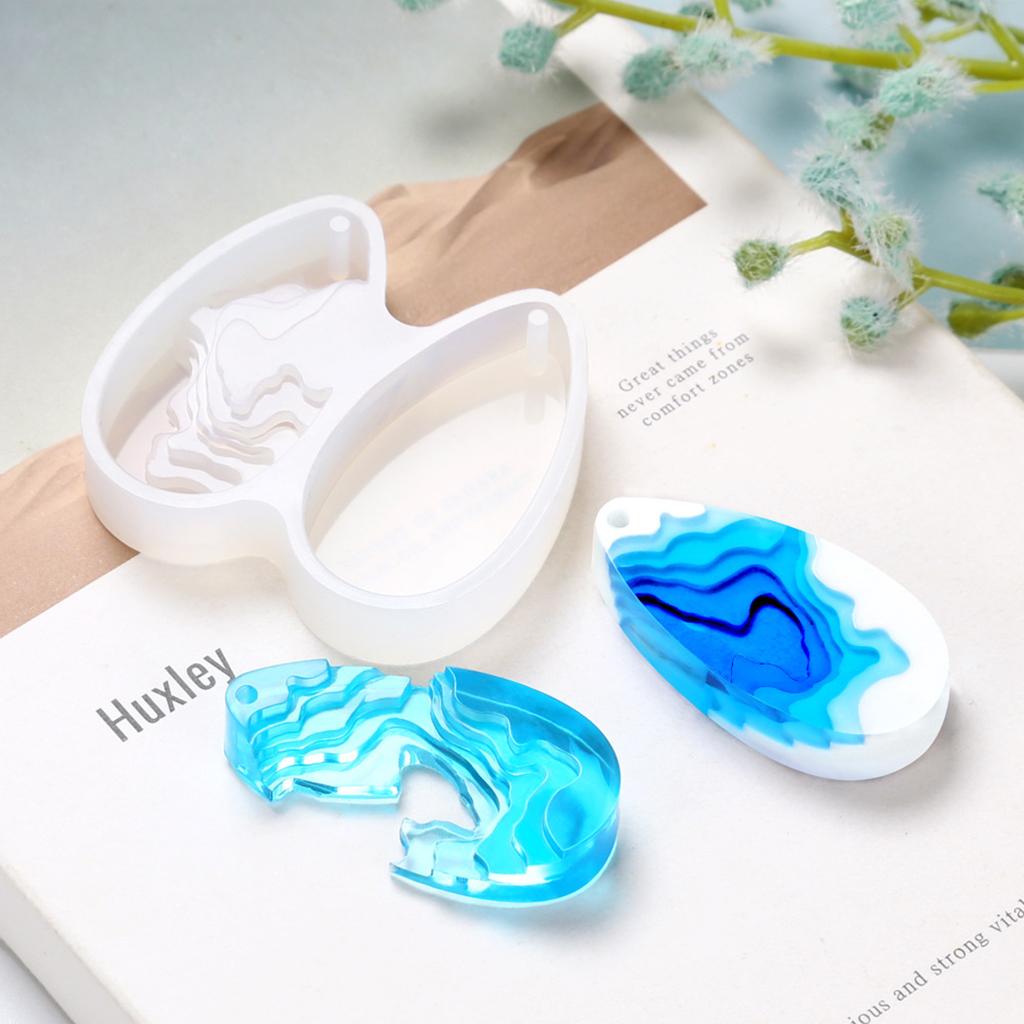 Island Mold Silicone Ornament Moulds Jewelry Pendant Making Crafts 65x45x10MM