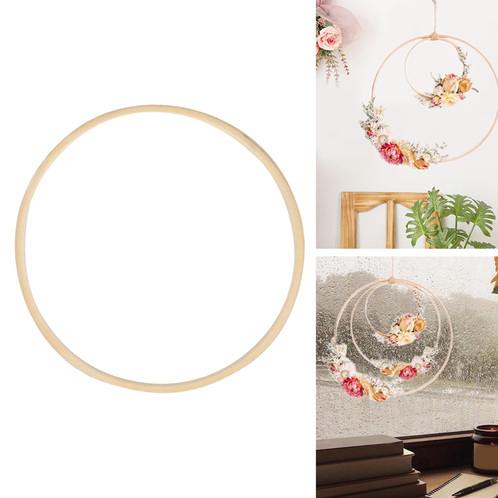 2x Embroidery Hoop Wooden Round Bamboo Cross Stitch for Art Craft