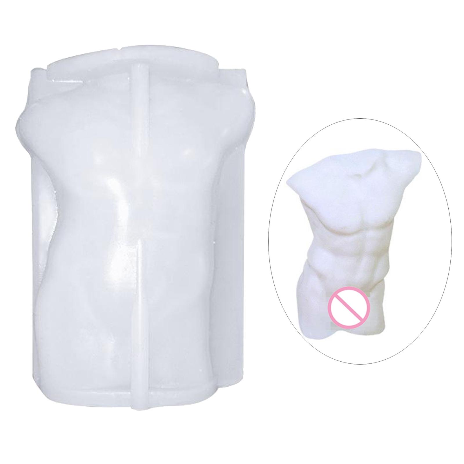 Silicone Candle Mold Human Body Homemade Soap Cast DIY Sculpture Mould Men