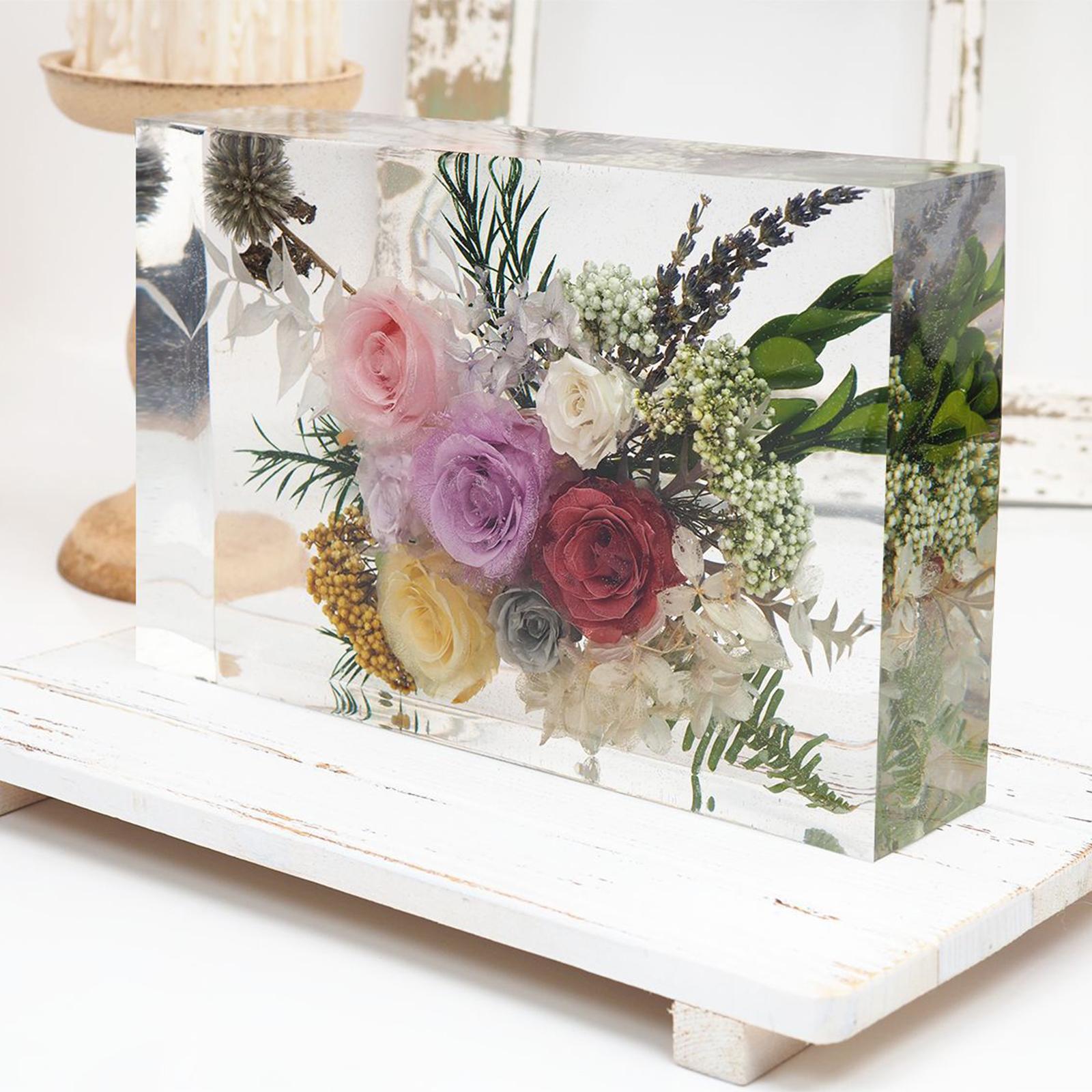 Silicone Mold Epoxy Resin Casting Mould Dried Flowers rectangle