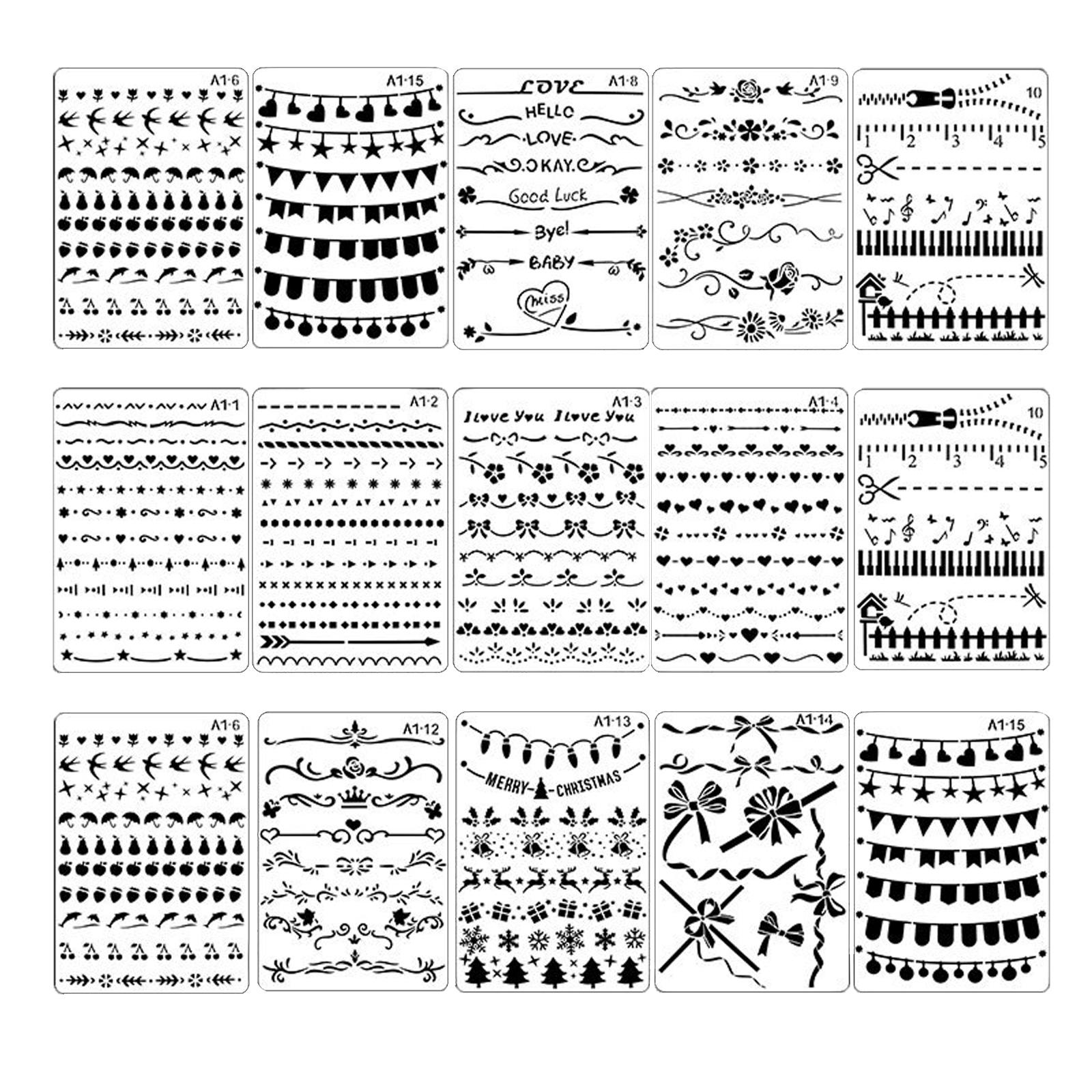Split Line Template Stamp Stencil for Scrapbooking DIY Crafting Card Making