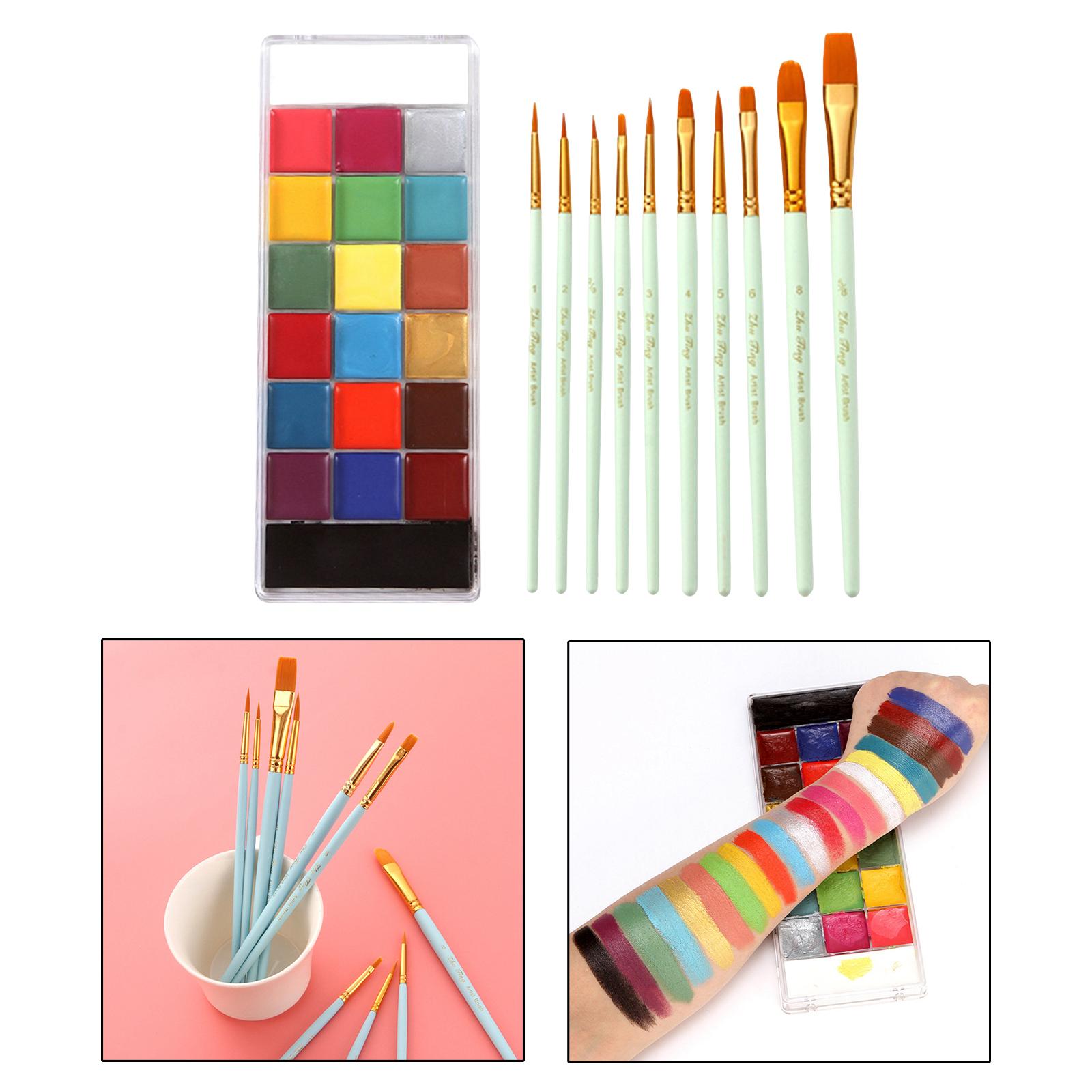 Face Body Paint Makeup Paint Palettes for Adults Costumes Christmas Green