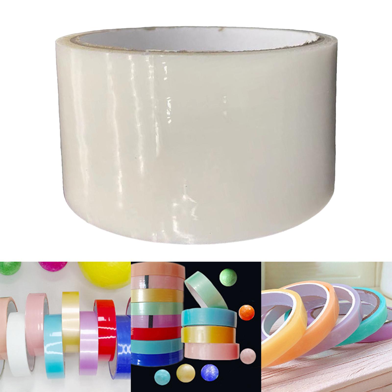 2Pcs Funny Decompression Toys Sticky Ball Rolling Tapes Orange Milky