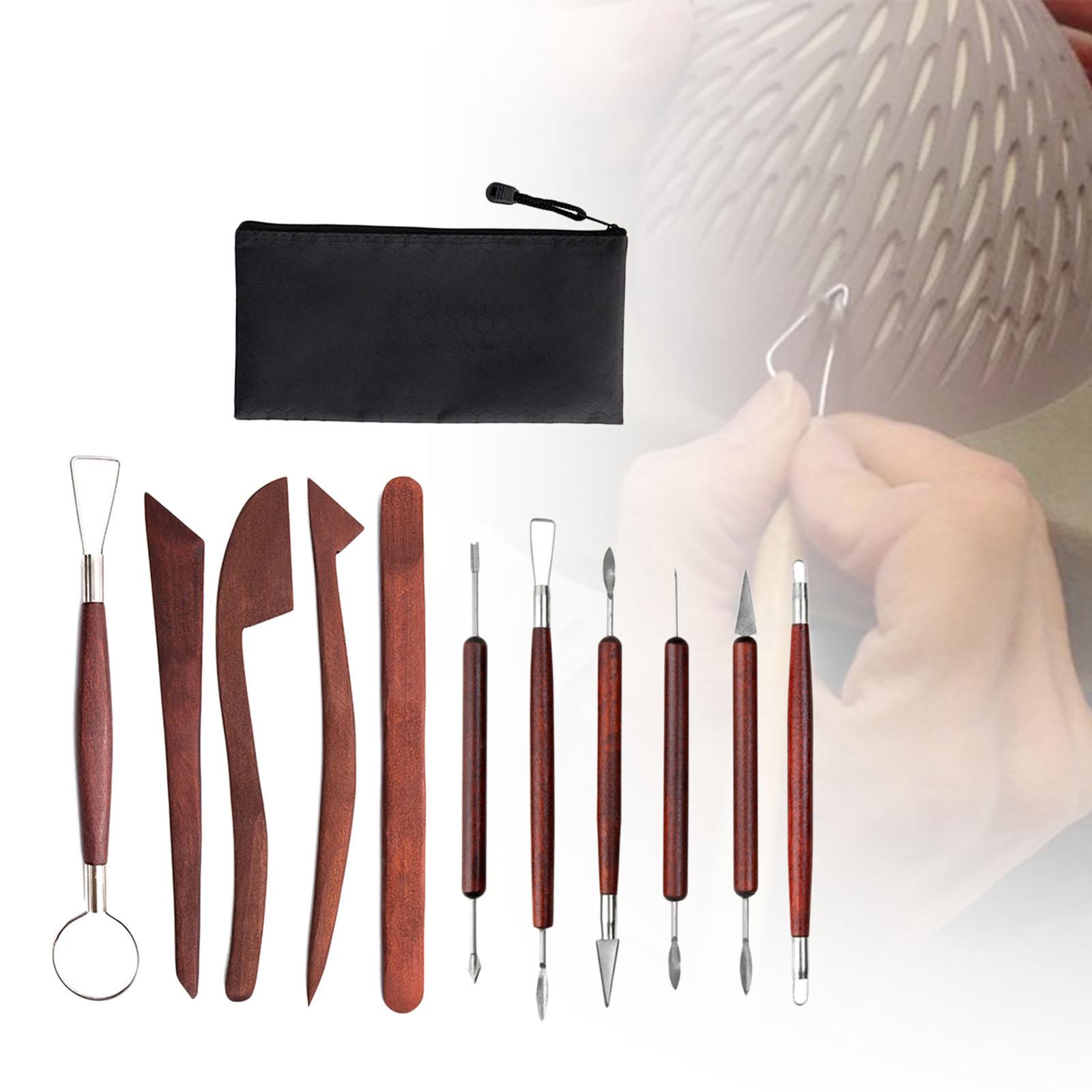 12x Clay Sculpting Tools Pottery Carving Tool Kit for Professional Adults