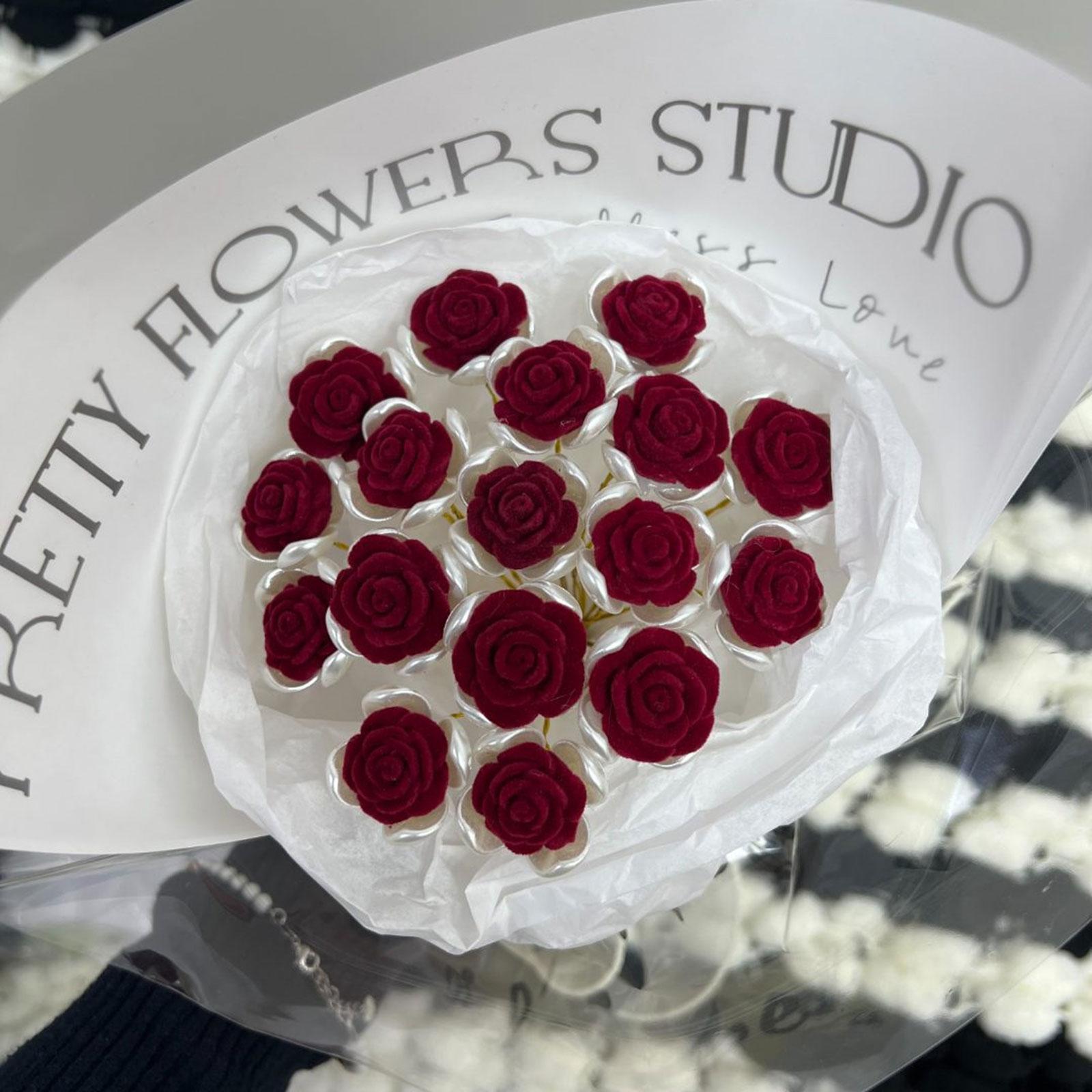 DIY Simulation Rose Bouquet Artificial Flowers Holiday Gift Eternal Blessing 21pcs flowers