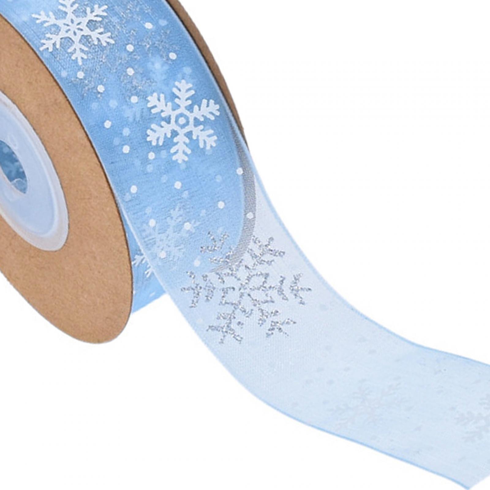 Printed Ribbon Christmas Snowflakes Ribbon for Party Garlands Valentine's Day